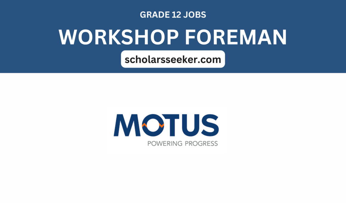 Motus Holdings Is Looking For Workshop Foreman